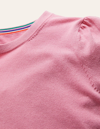 Cotton Crew Neck Jumper-Posy Pink-6