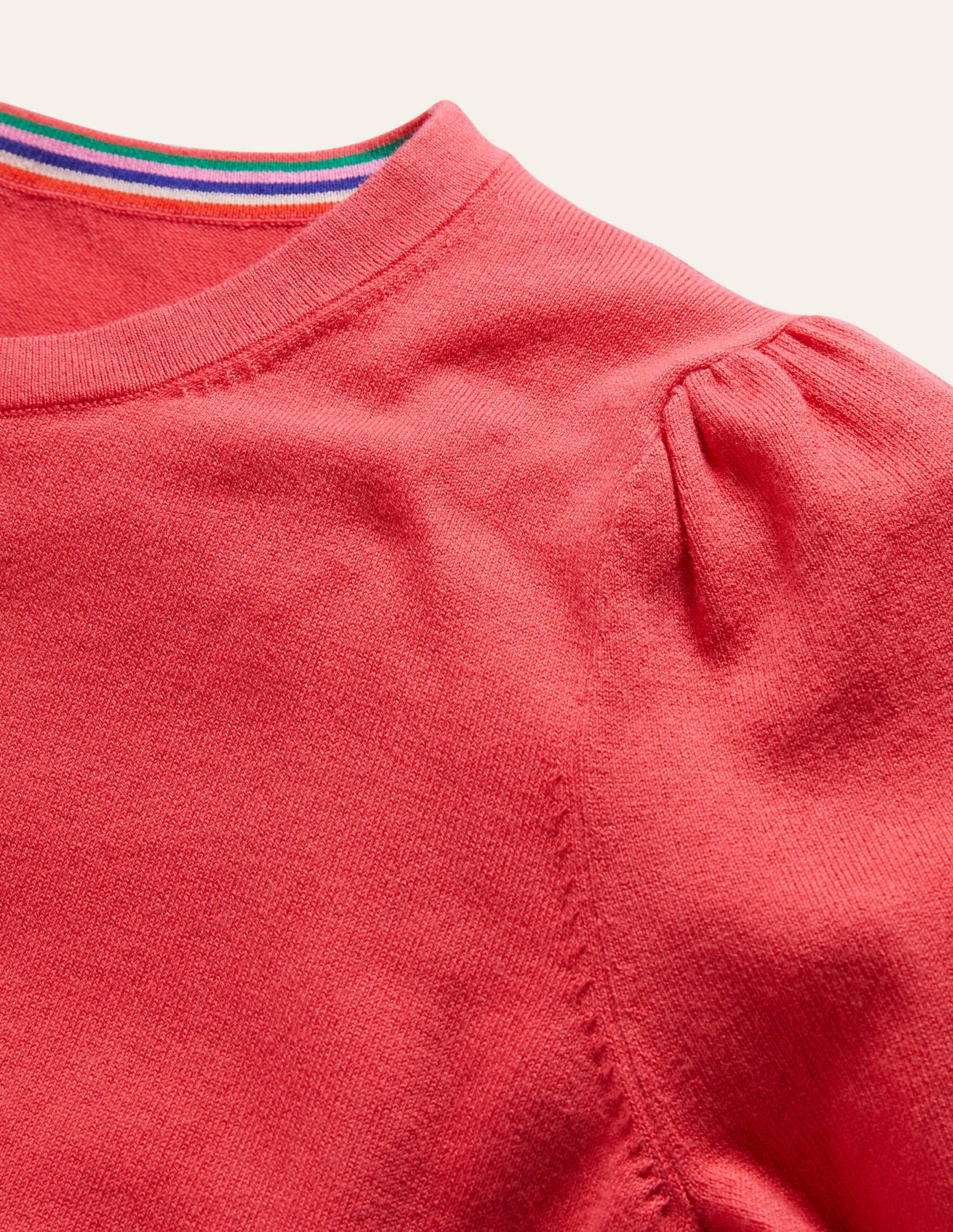 Cotton Crew Neck Jumper-Radish-6