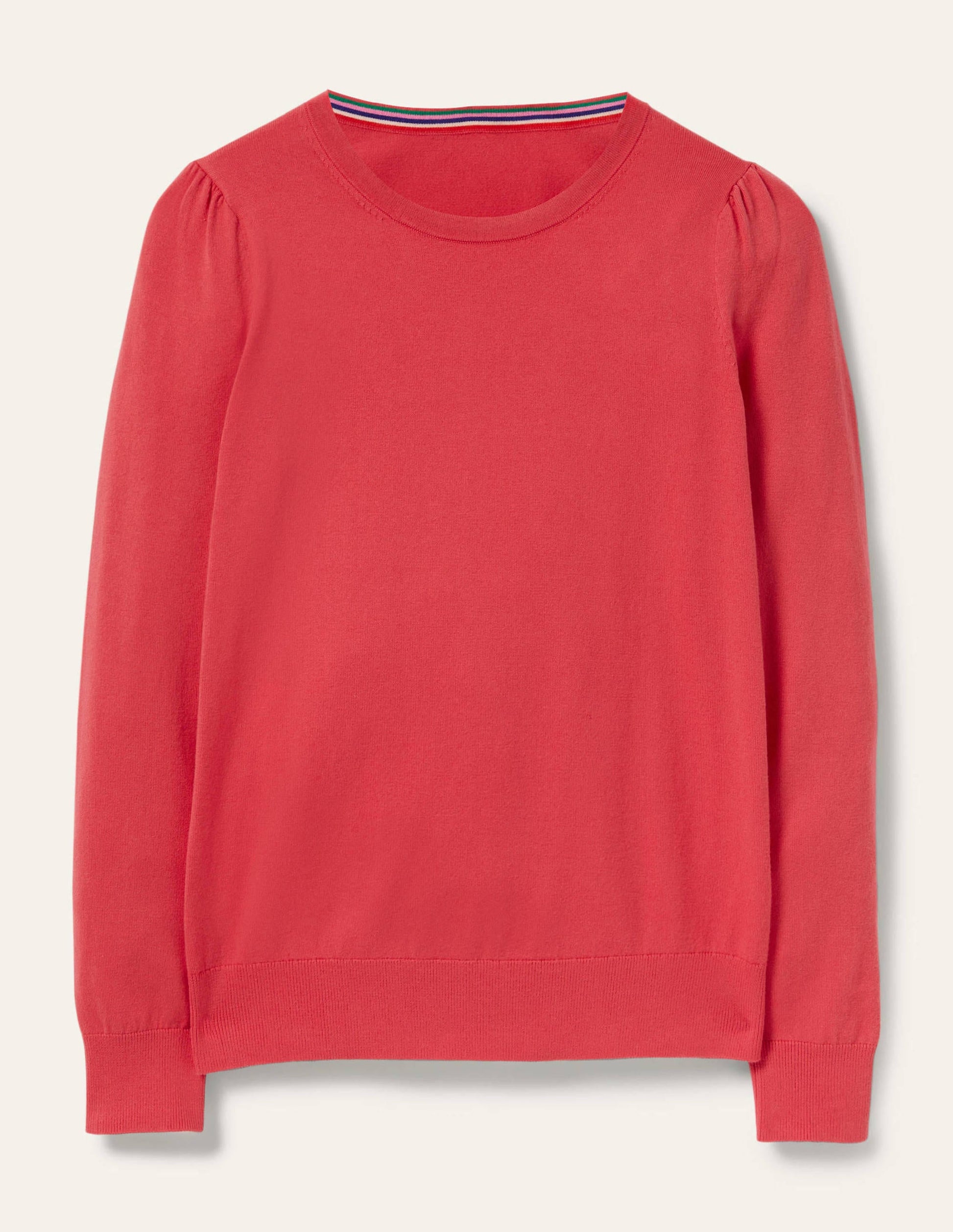 Cotton Crew Neck Jumper-Radish-7