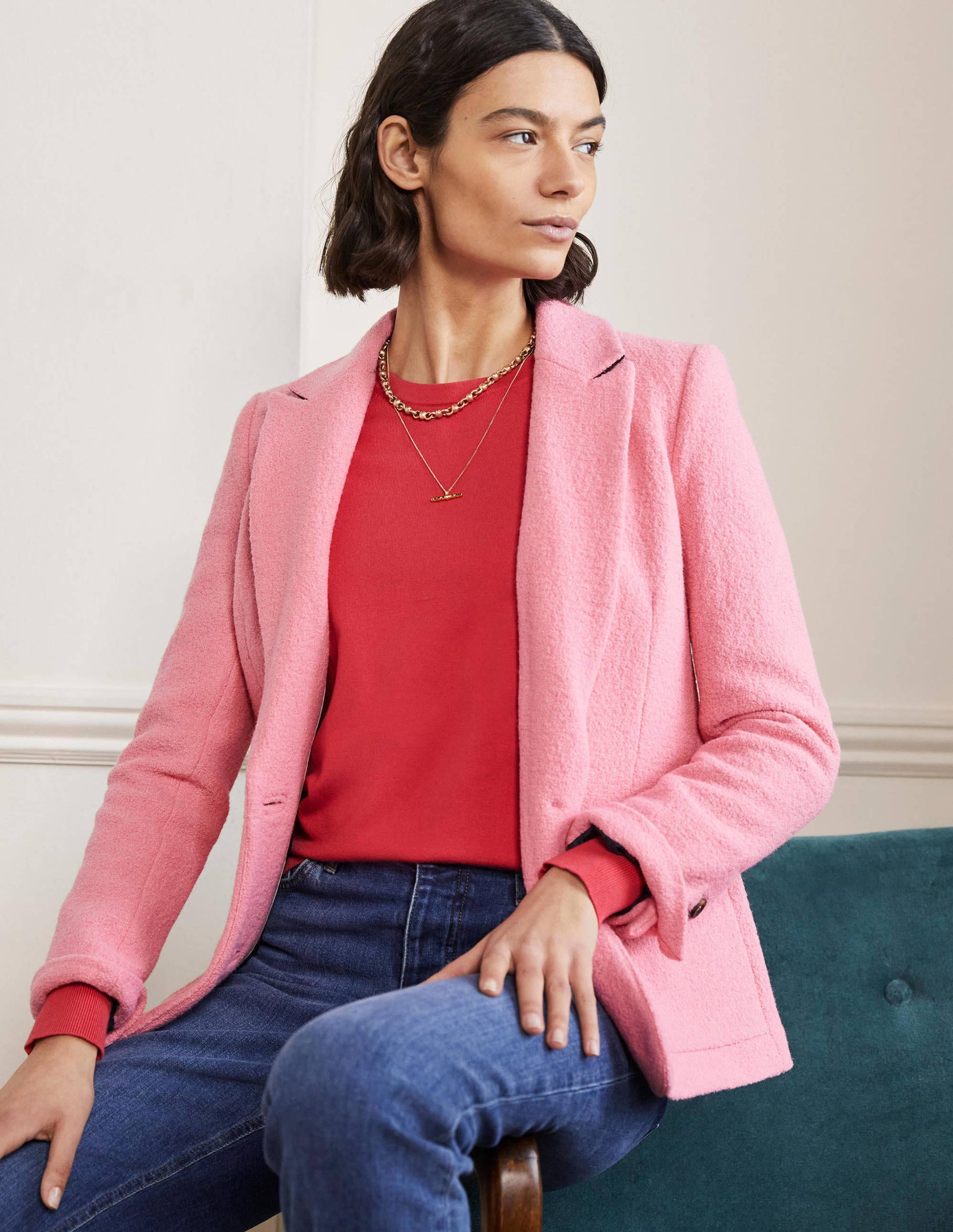 Cotton Crew Neck Jumper-Radish-4