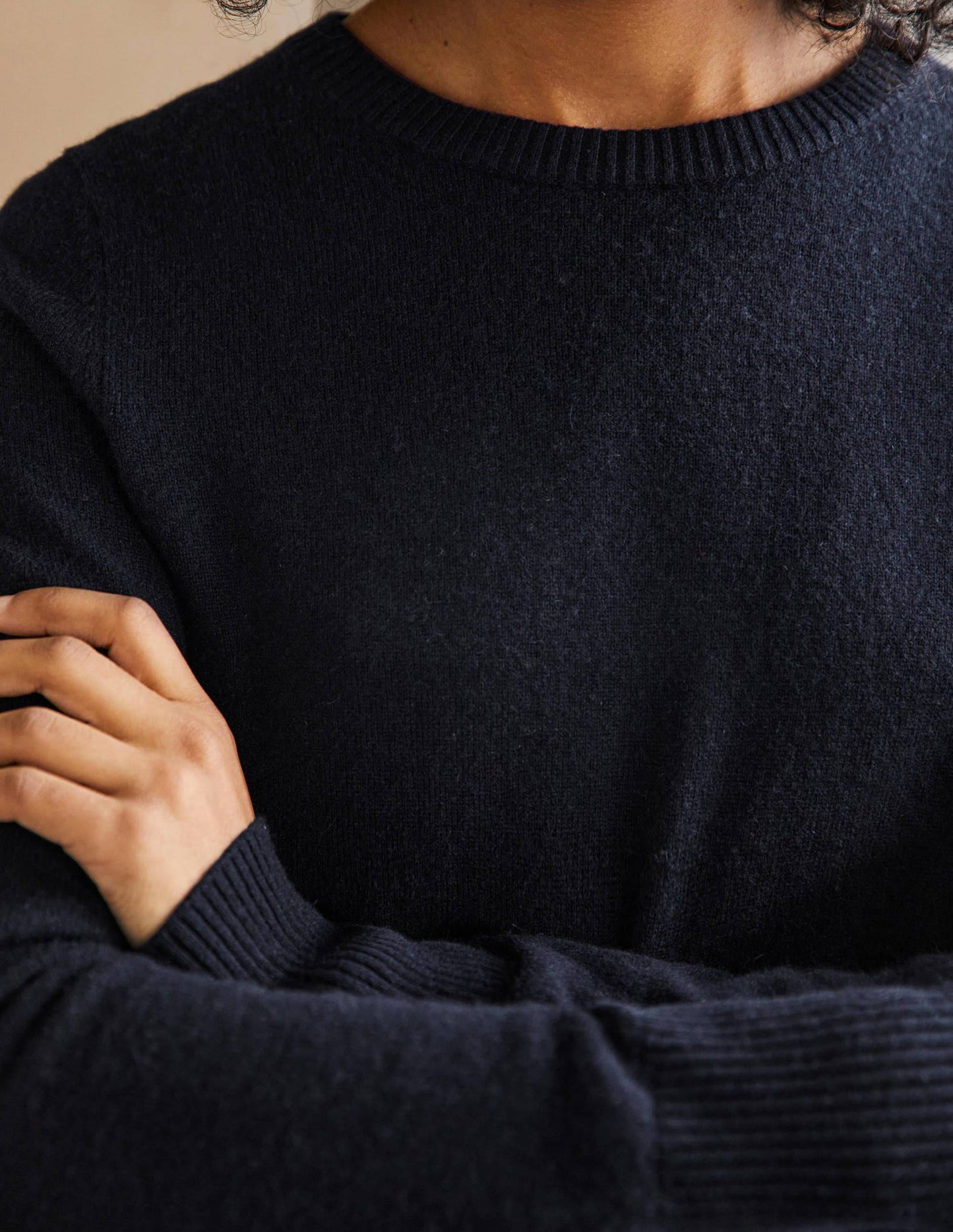 Cashmere Crew Neck Jumper-Navy
