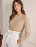 Cashmere Crew Neck Jumper-Chinchilla Melange