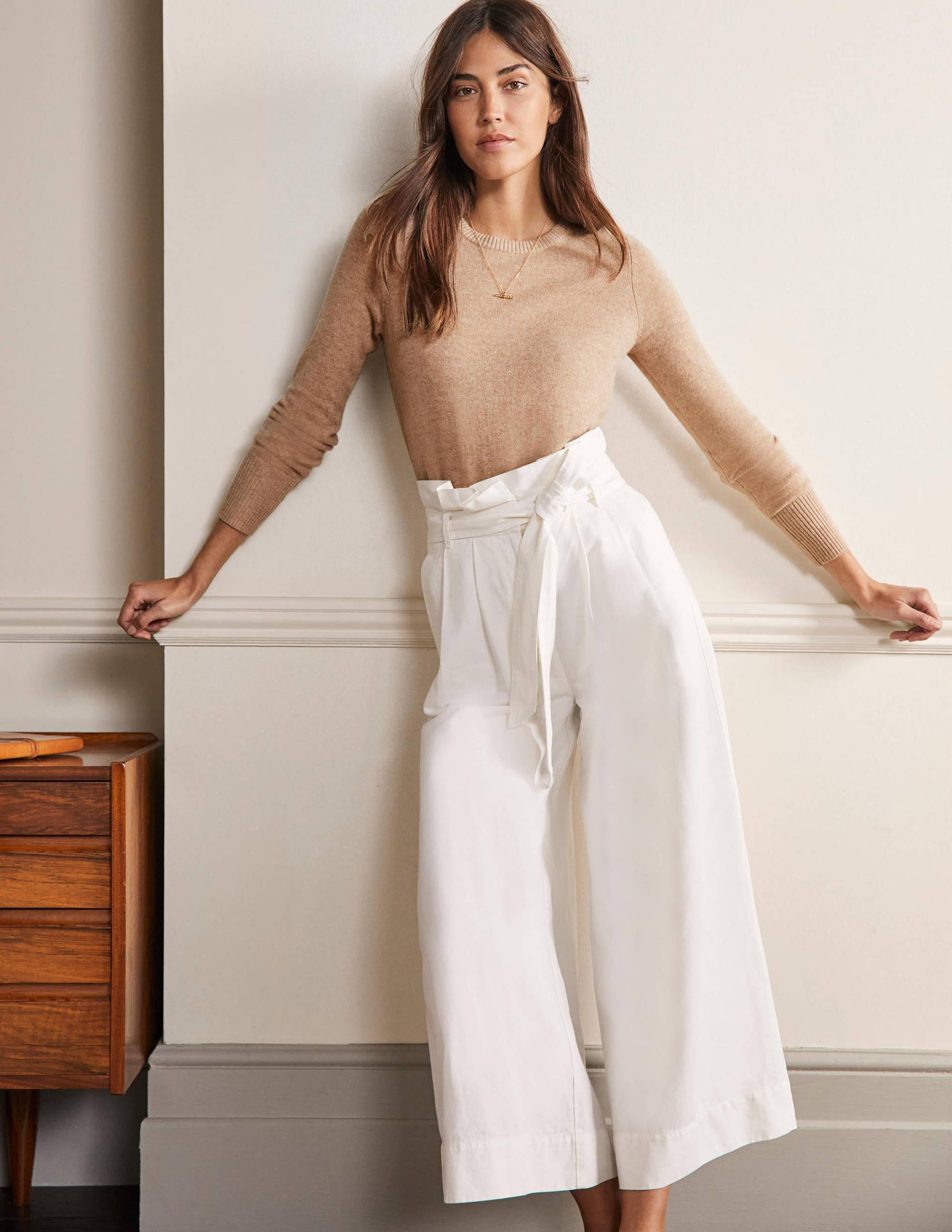 Cashmere Crew Neck Jumper-Chinchilla Melange-4