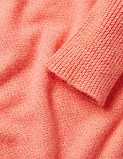 Cashmere Crew Neck Jumper-Chalky Coral-5