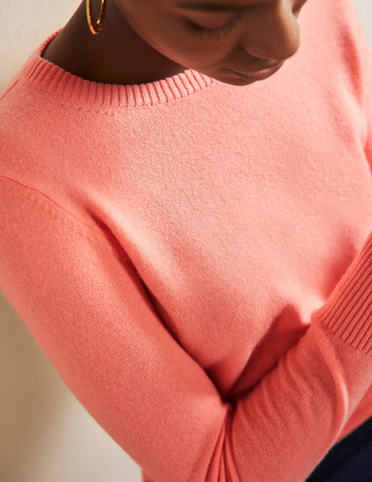 Cashmere Crew Neck Jumper-Chalky Coral-2