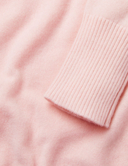 Cashmere Crew Neck Jumper-Pink Blush-5