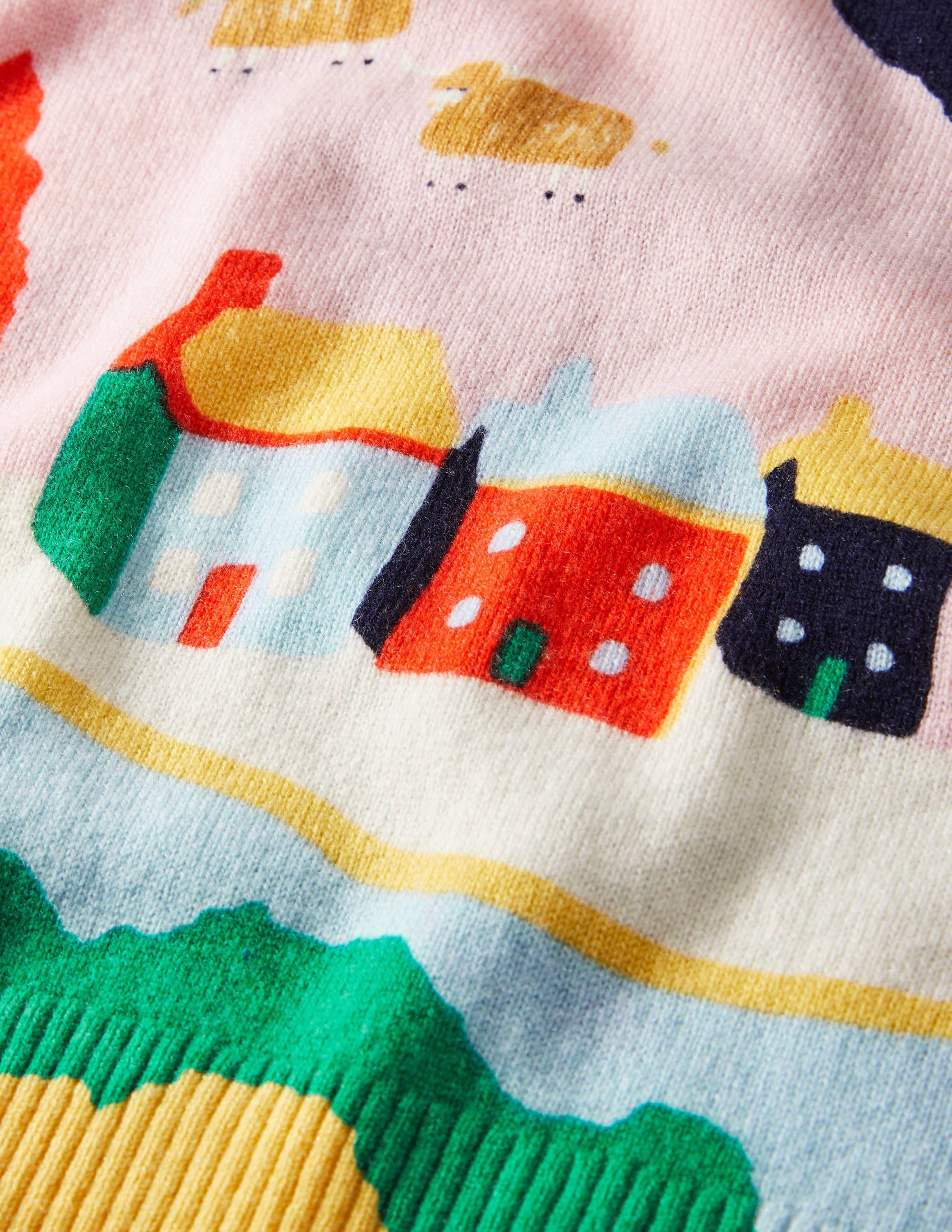 Margot Cashmere Jumper-Chalky Pink, Scenic Meadow - Image 6
