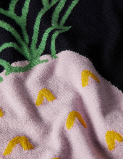 Margot Cashmere Jumper-Navy, Pineapple-5