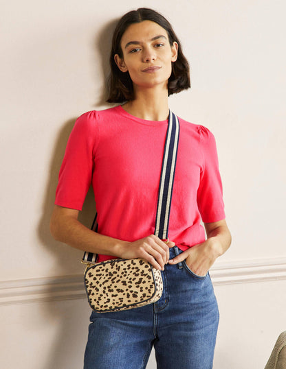 Cotton Crew Knitted Top-Radish-5