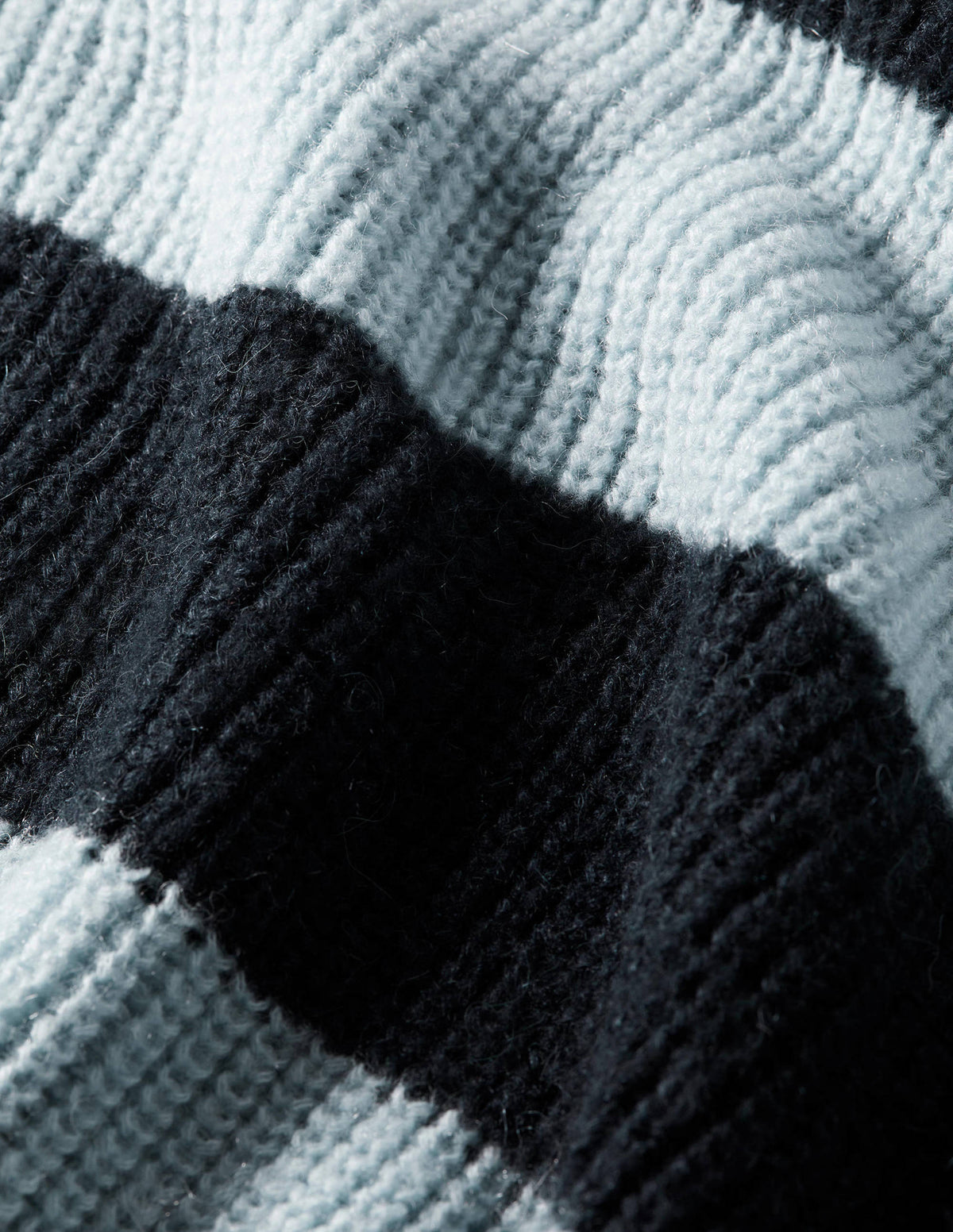 Blouson Cuff Fluffy Jumper-Blue Multistripe - Image 6