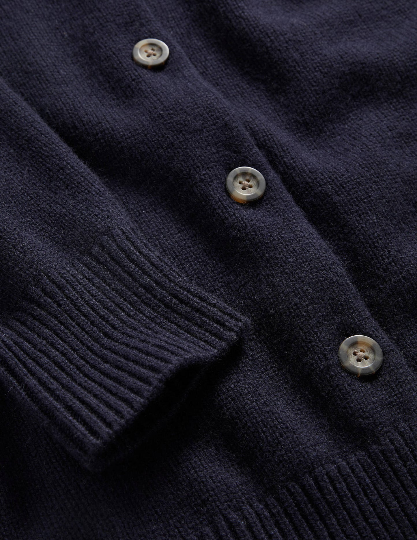 Chunky Cashmere Cardigan-Navy