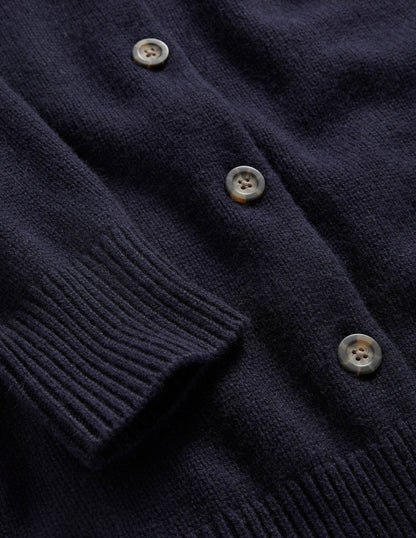 Chunky Cashmere Cardigan-Navy-6