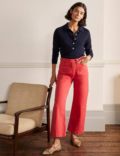 Jewelled Button Rugby Jumper-Navy-4