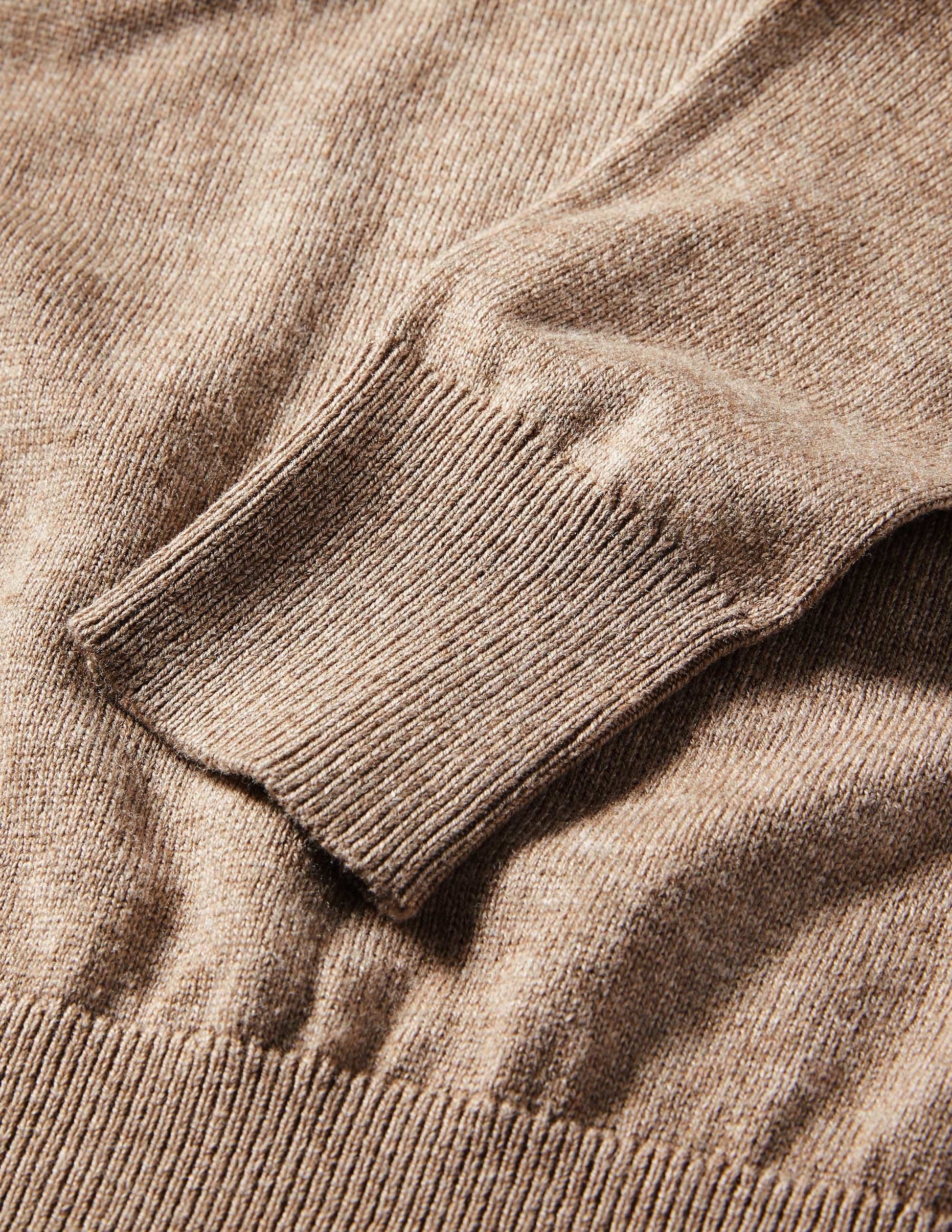 Square Neck Puff Sleeve Jumper-Dark Mink Melange-6