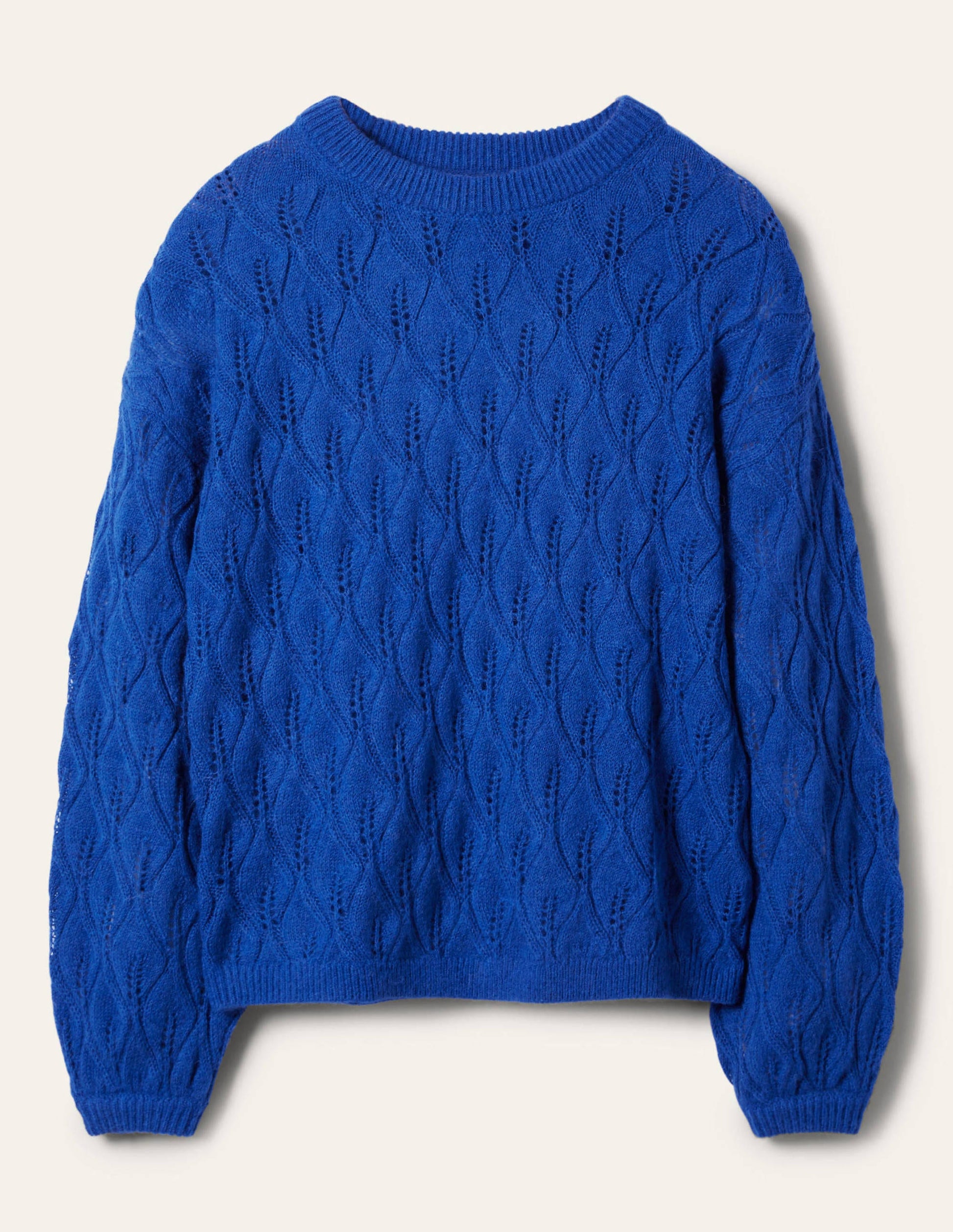 Pointelle Fluffy Jumper-Cobalt-5