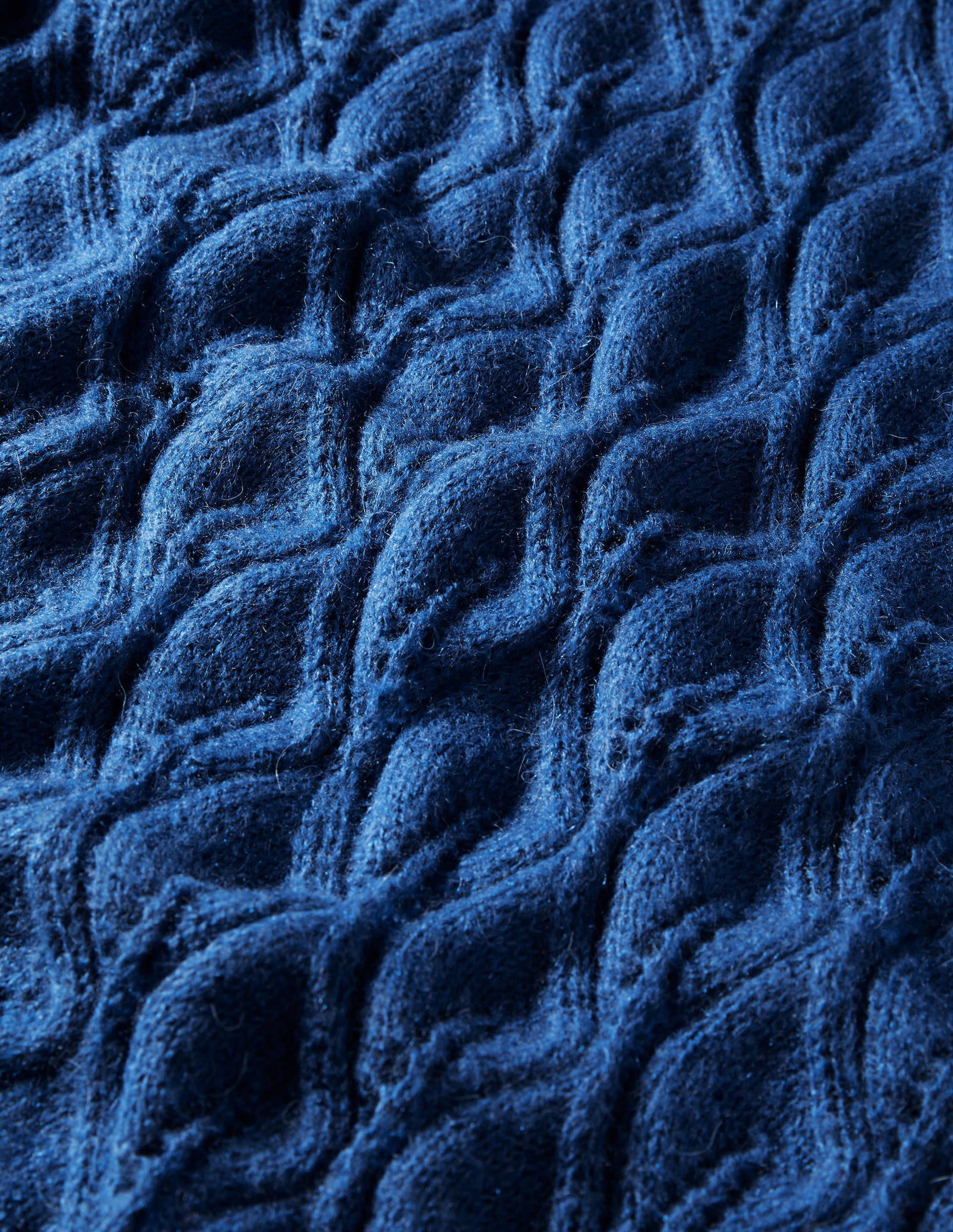 Pointelle Fluffy Jumper-Cobalt - Image 6