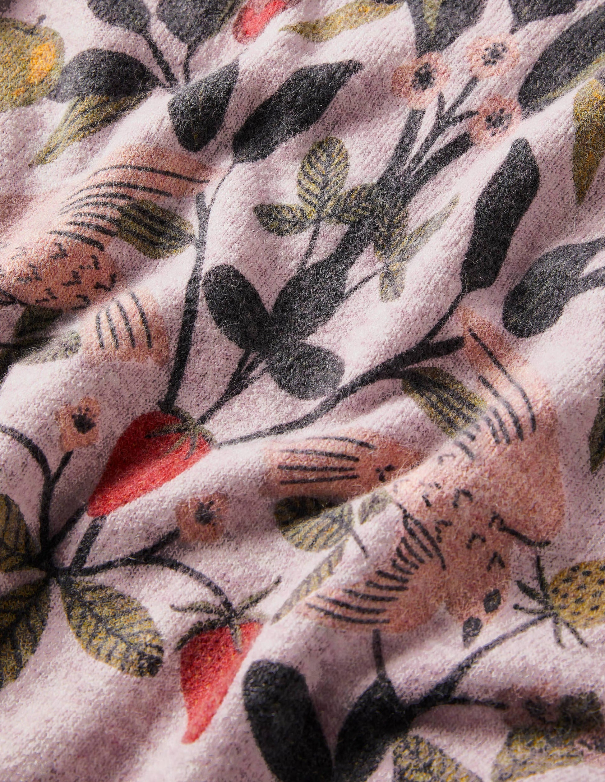 Printed Fluffy Jumper-Fair Orchid,  Bird Paradise-5