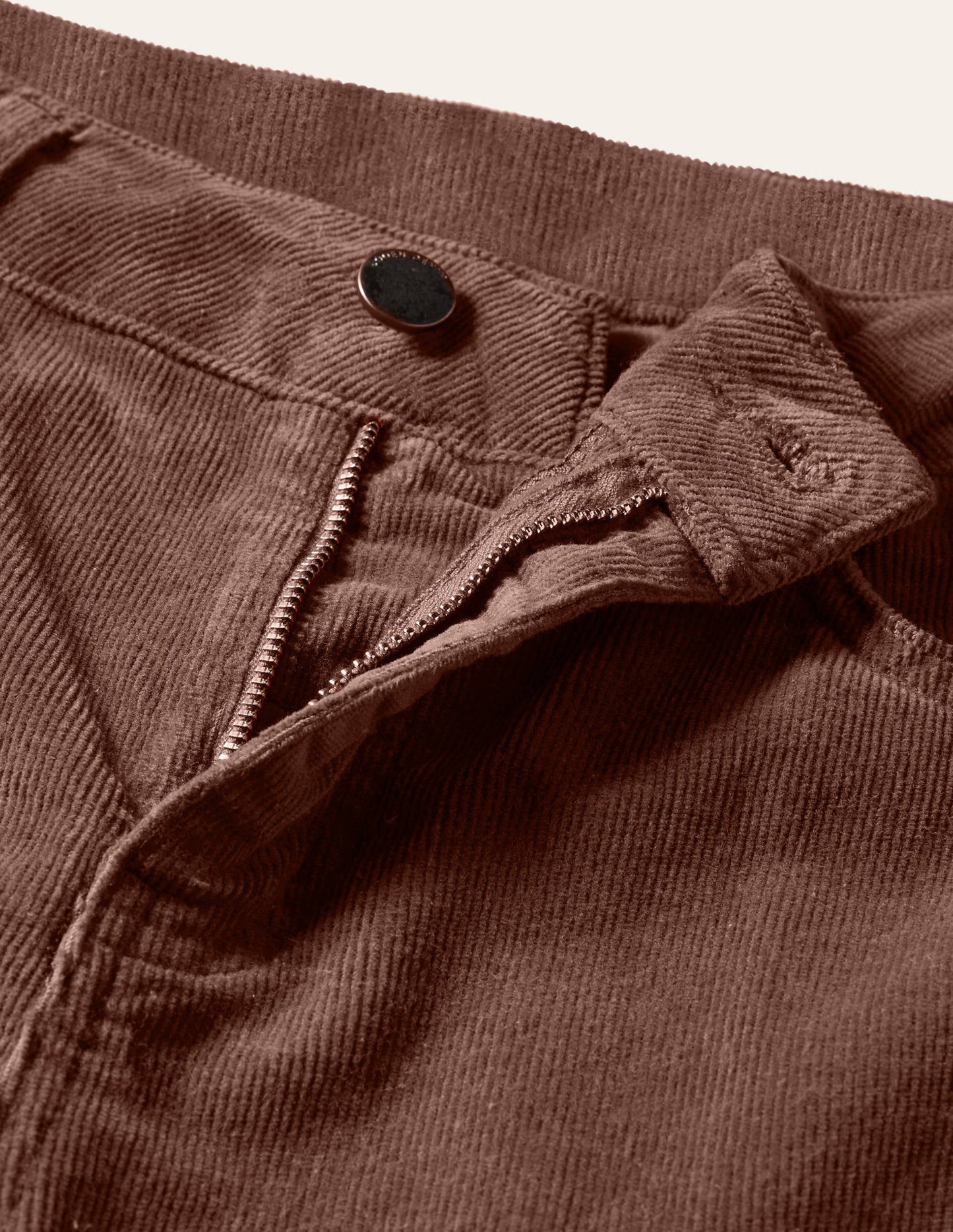 Cord Girlfriend Jeans-Red Oak