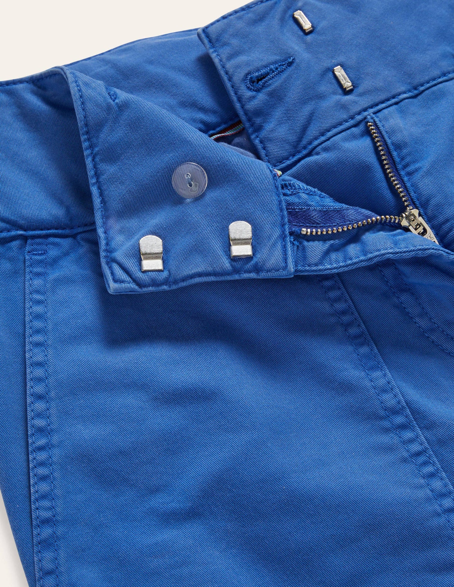 Belted Chino Trousers-Atlantic Ocean Blue