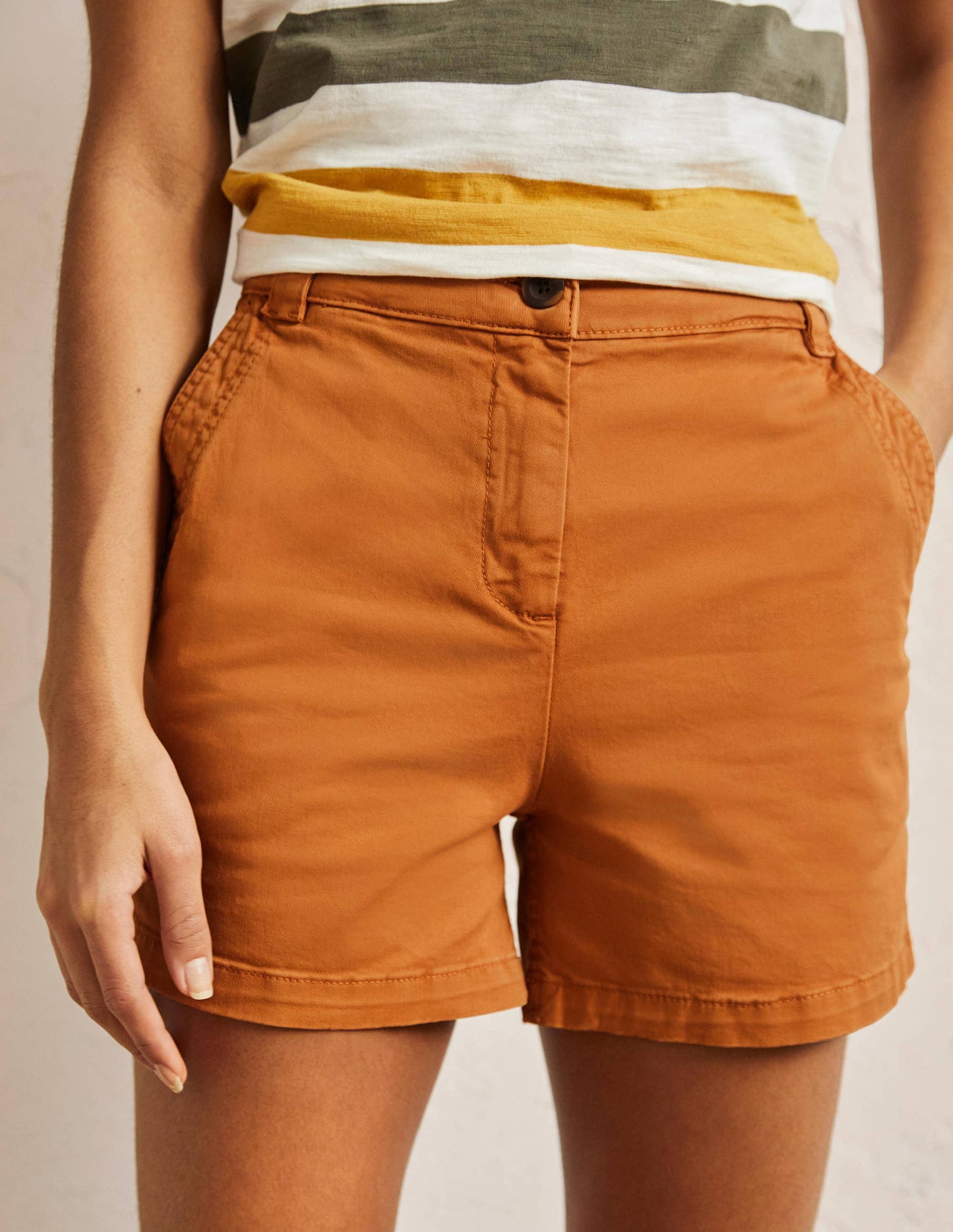 Classic Chino Shorts-Teak Wood Brown