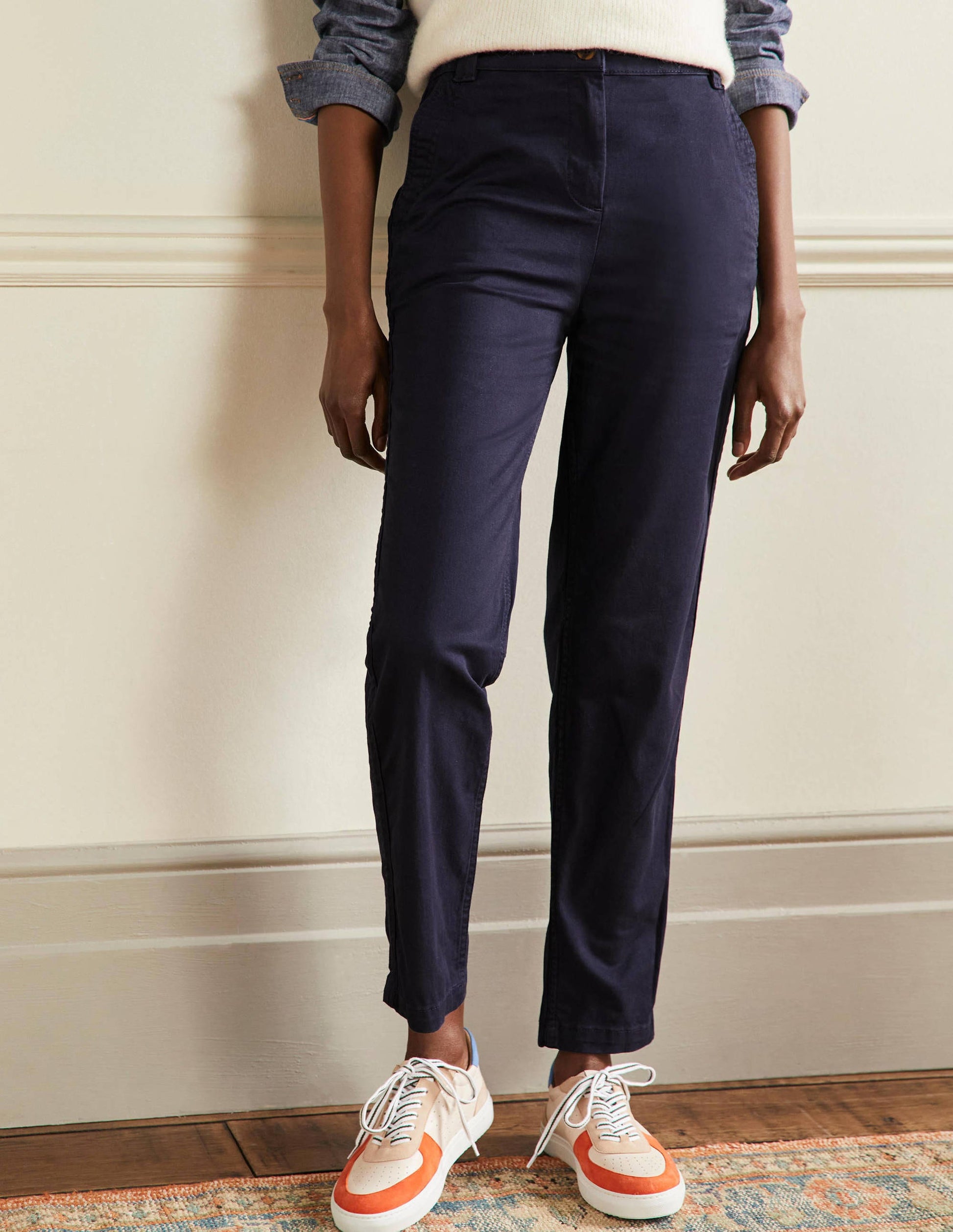 Classic Chino Trousers-Navy-4