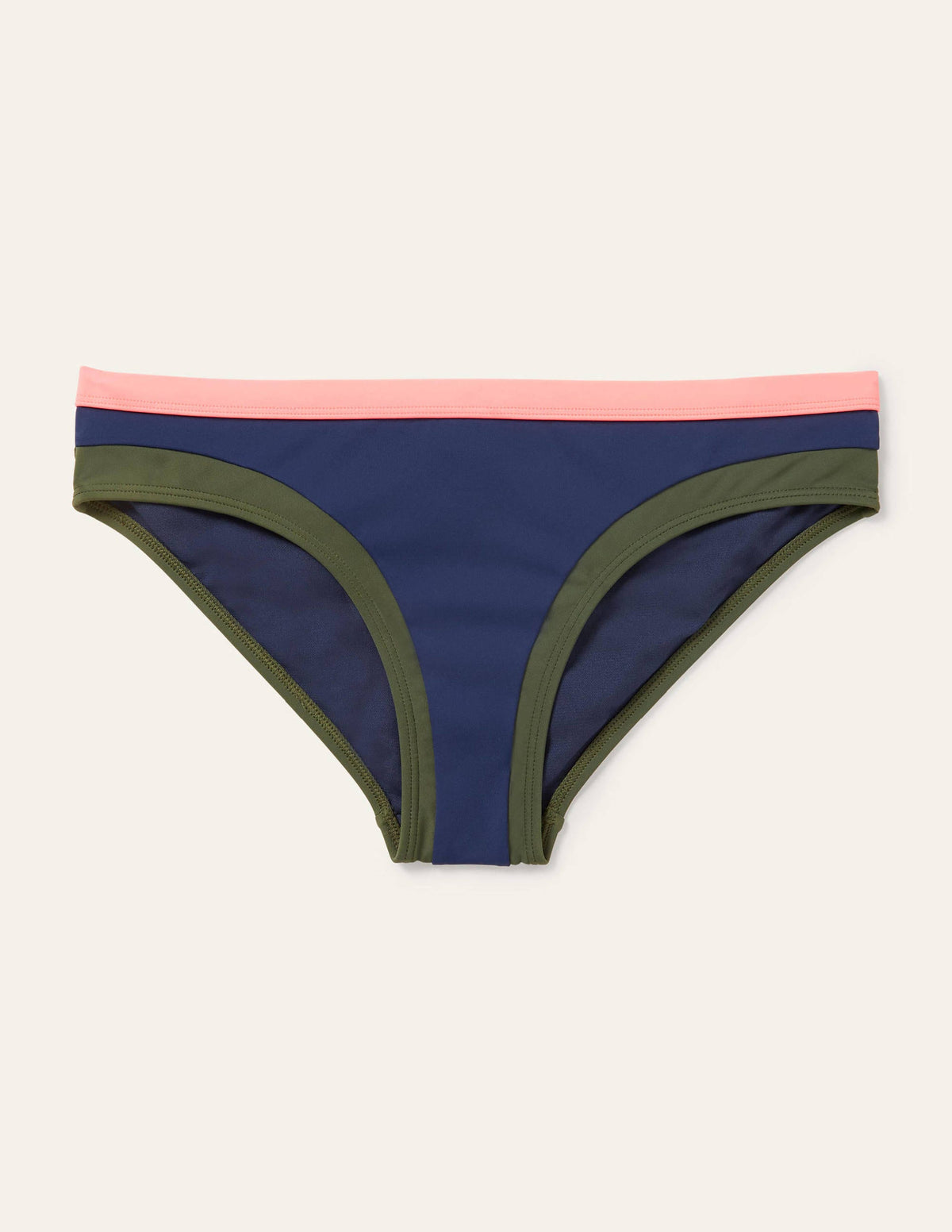 Santorini Bikini Bottoms-French Navy Colourblock - Image 5