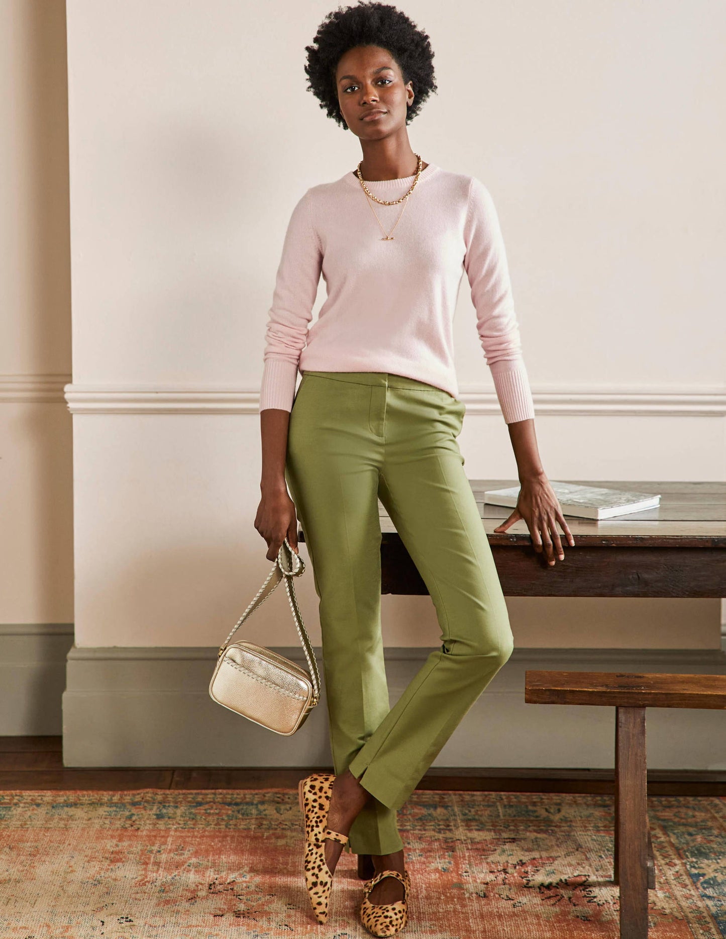 Richmond Trouser-Pea Green