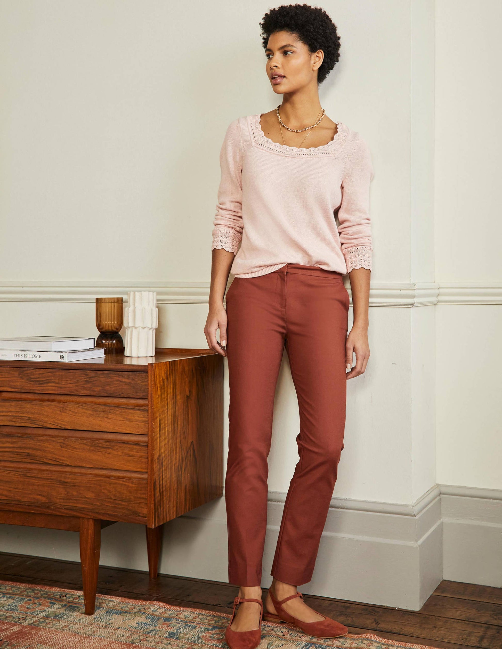 Richmond 7/8 Trouser-Red Oak-1