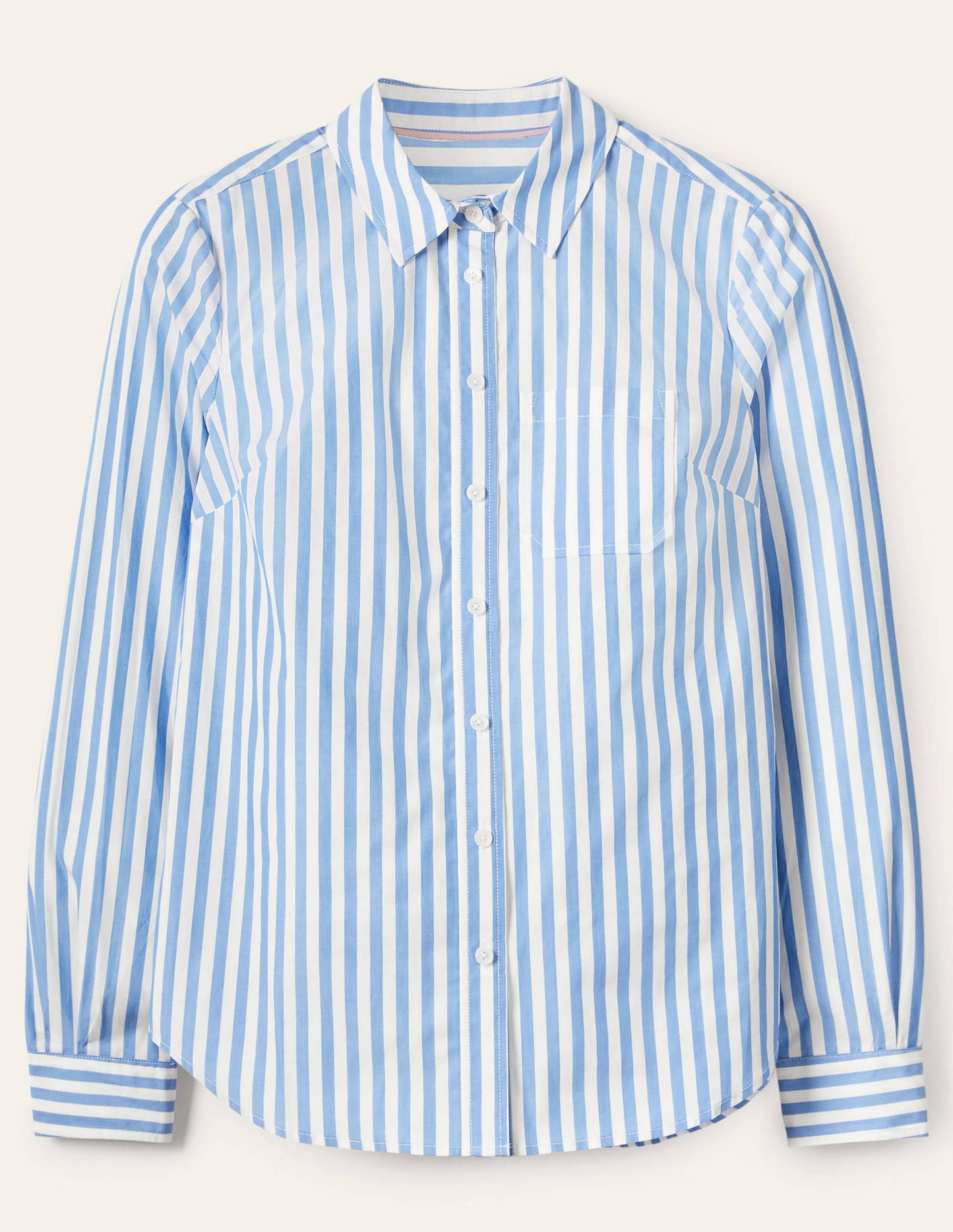 Classic Cotton Shirt-Grape Hyacinth Stripe