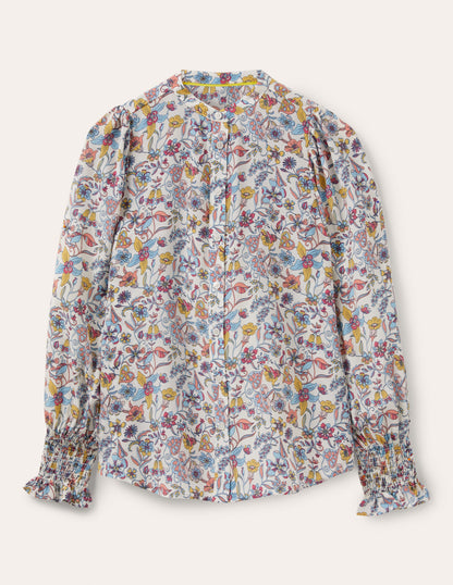 Dominique Silk Shirt-Ivory, Floral Paisley-6