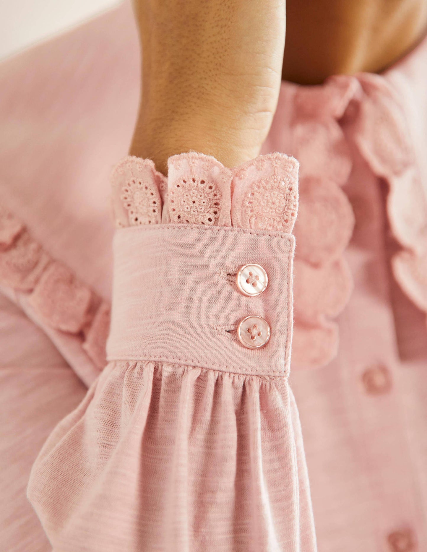 Collared Jersey Shirt-Milkshake