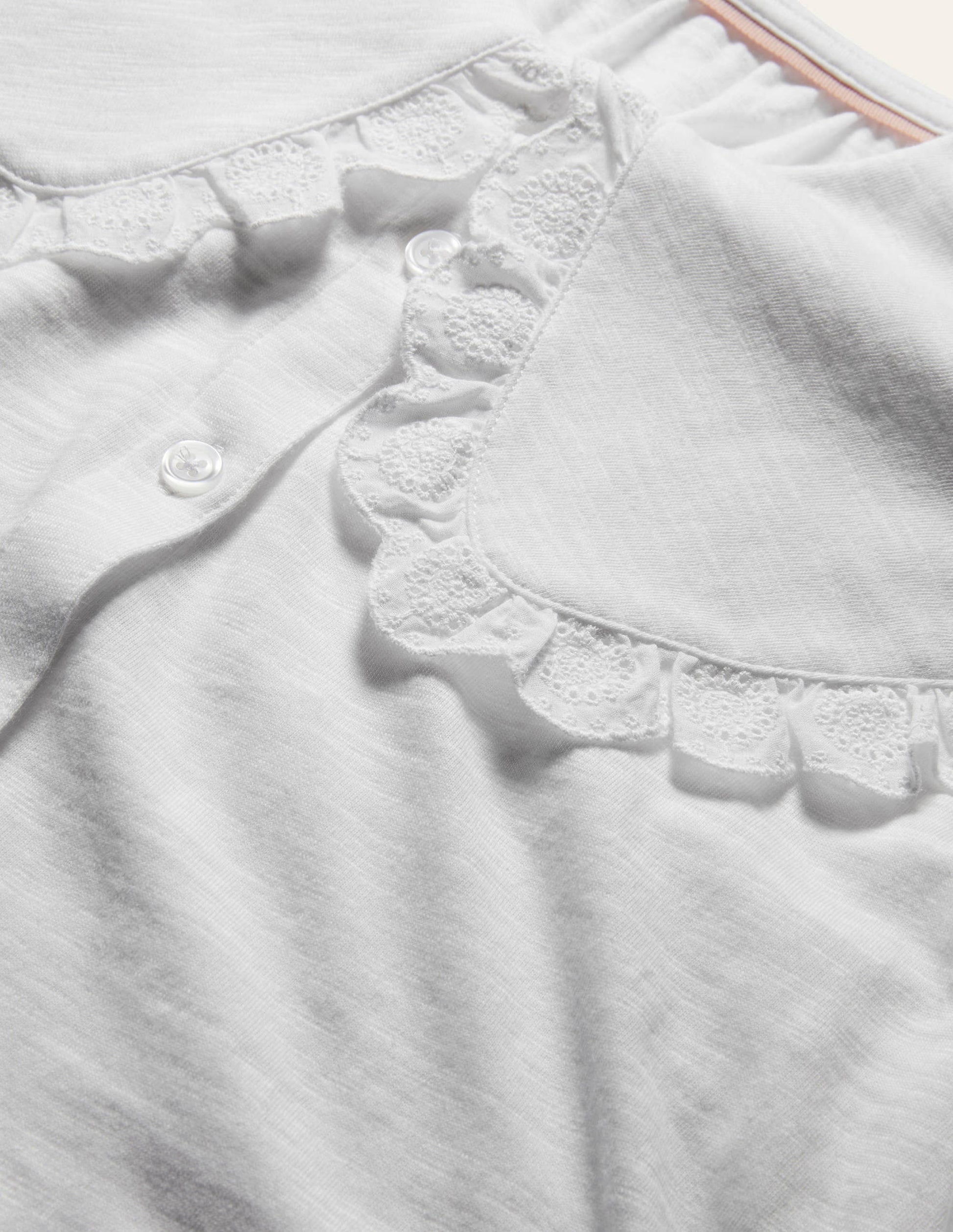 Collared Jersey Shirt-White-5