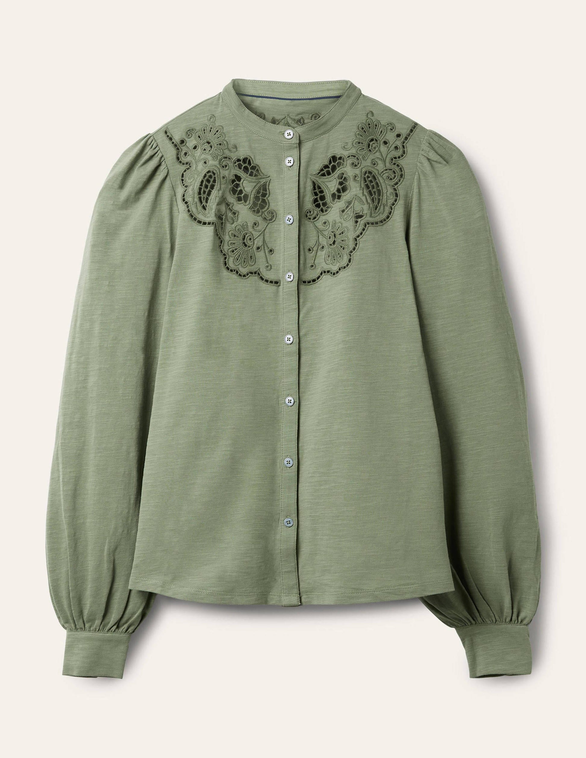 Cut Work Jersey Shirt-Alder-5