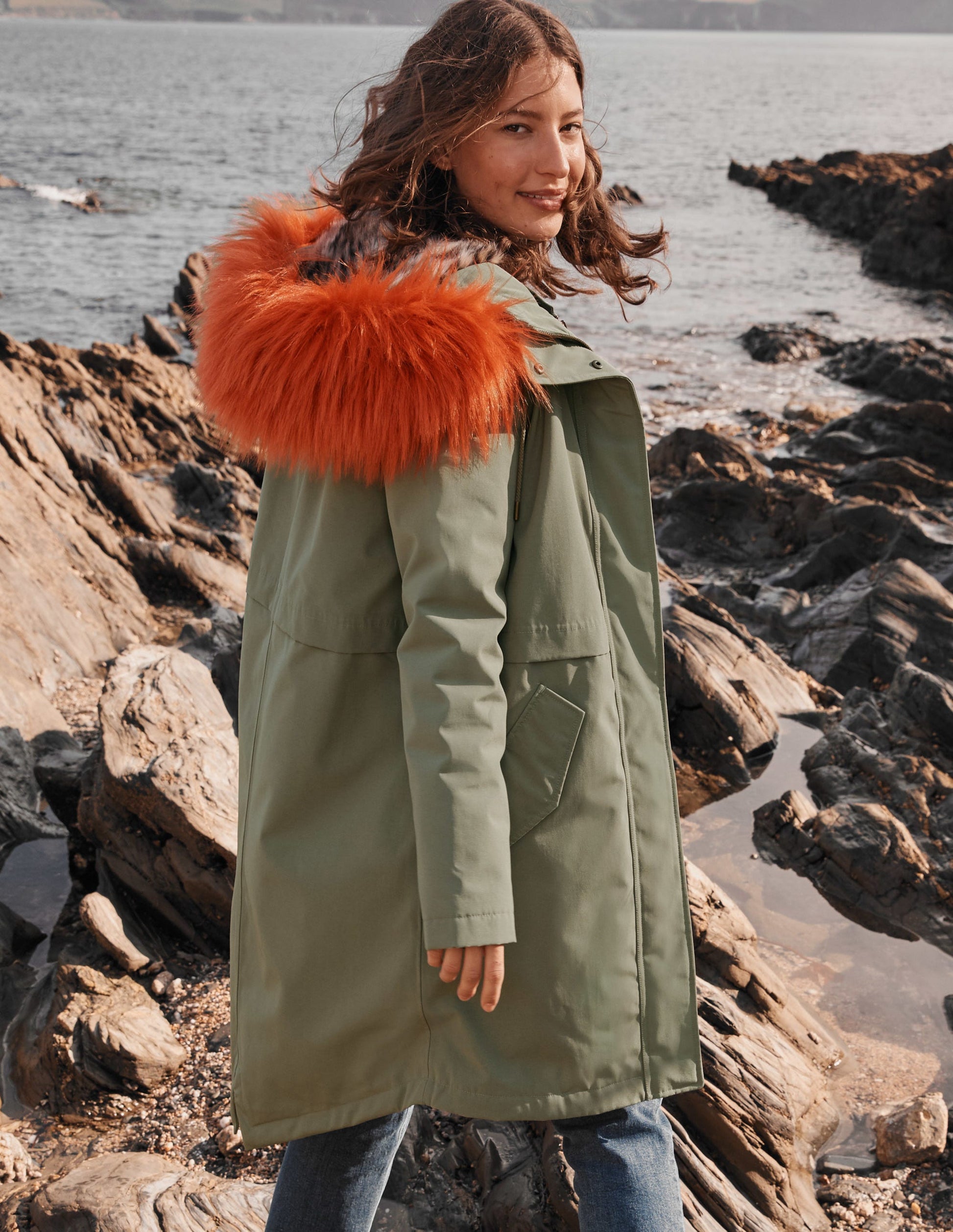 Waterproof Faux Fur Parka-Classic Khaki-6