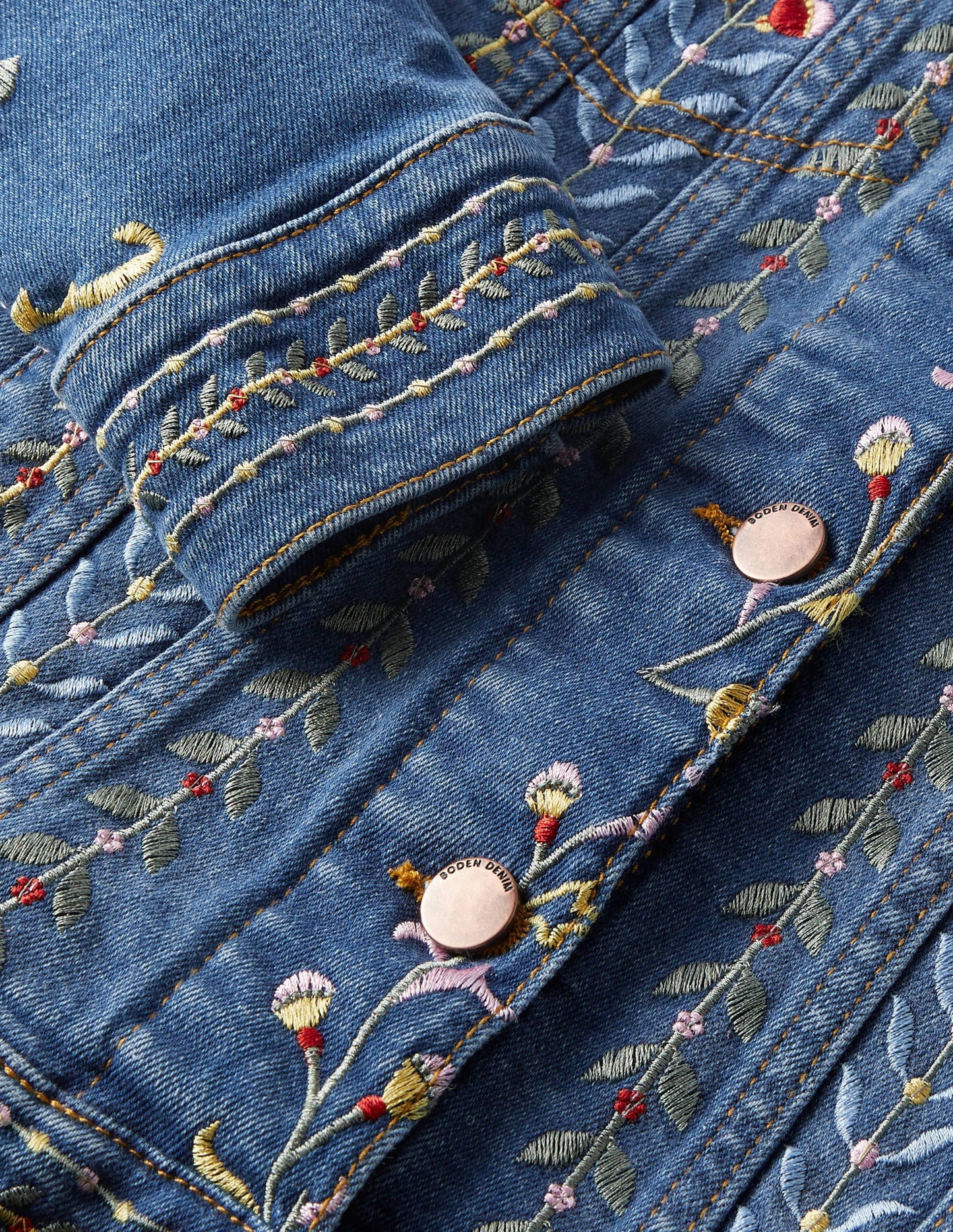 Carla Ruffle Collar Jacket-Light Vintage, Embroidered