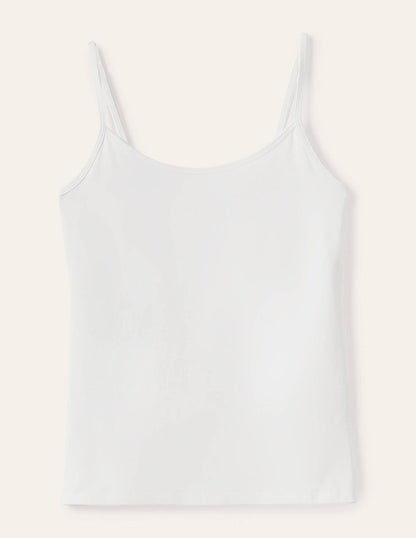 Plain Cami Top-White