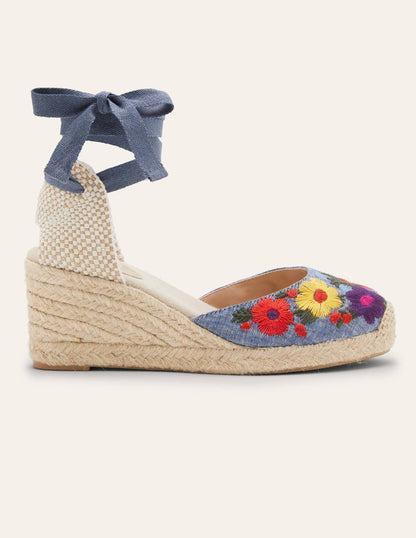 Cassie Espadrille Wedge-Chambray Embroidery-3