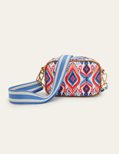 Canvas Crossbody Bag-Multi, Ikat Paradise-1