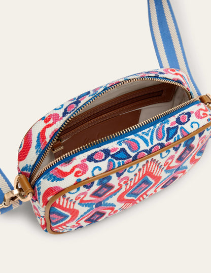 Canvas Crossbody Bag-Multi, Ikat Paradise-2