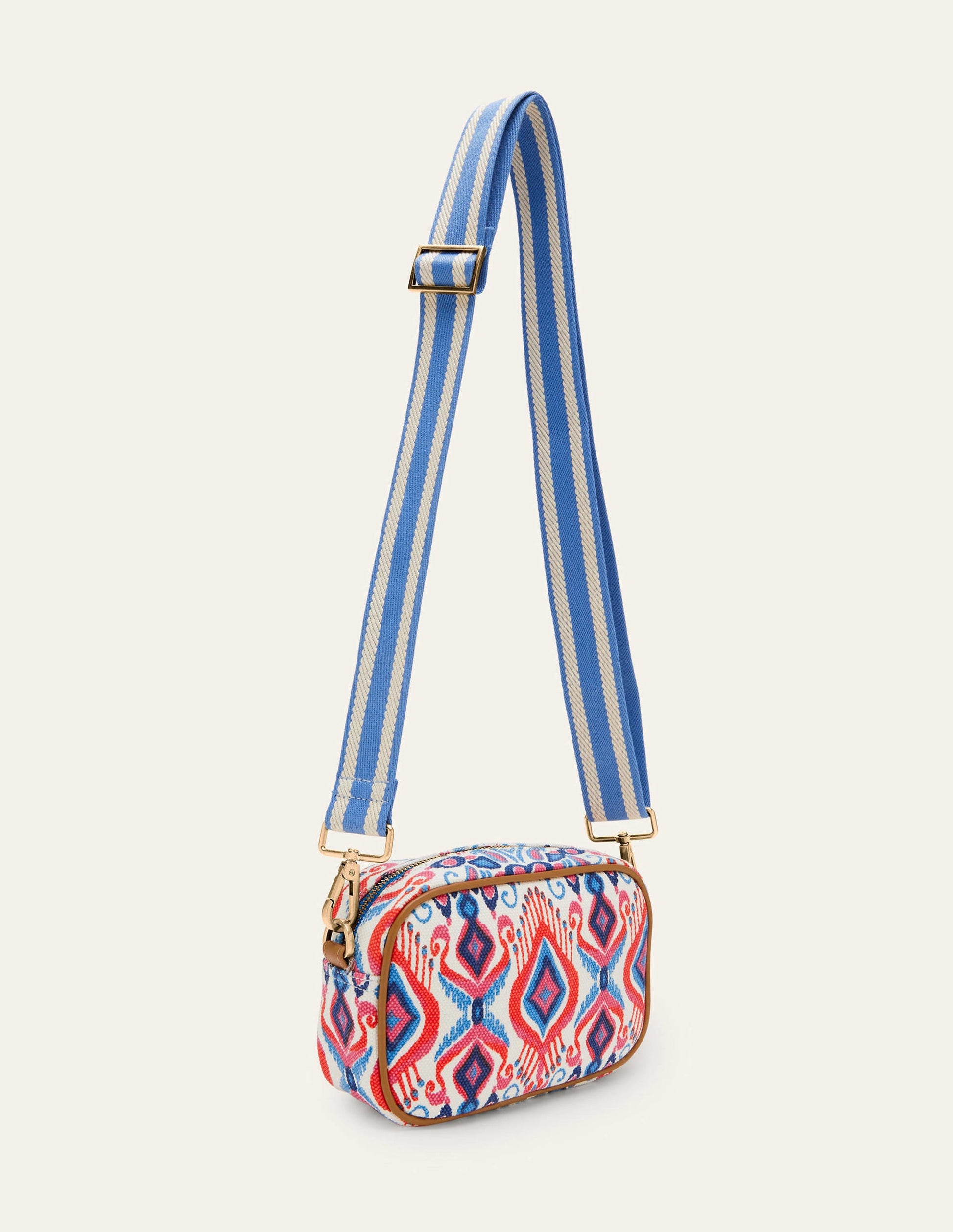 Canvas Crossbody Bag-Multi, Ikat Paradise-3