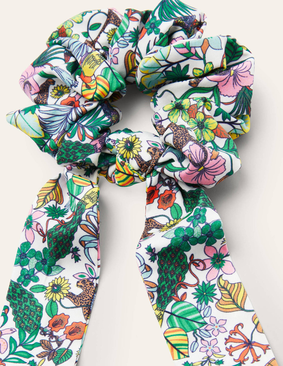 Scarf Hair Scrunchie-Multi, Exotic Paradise-2