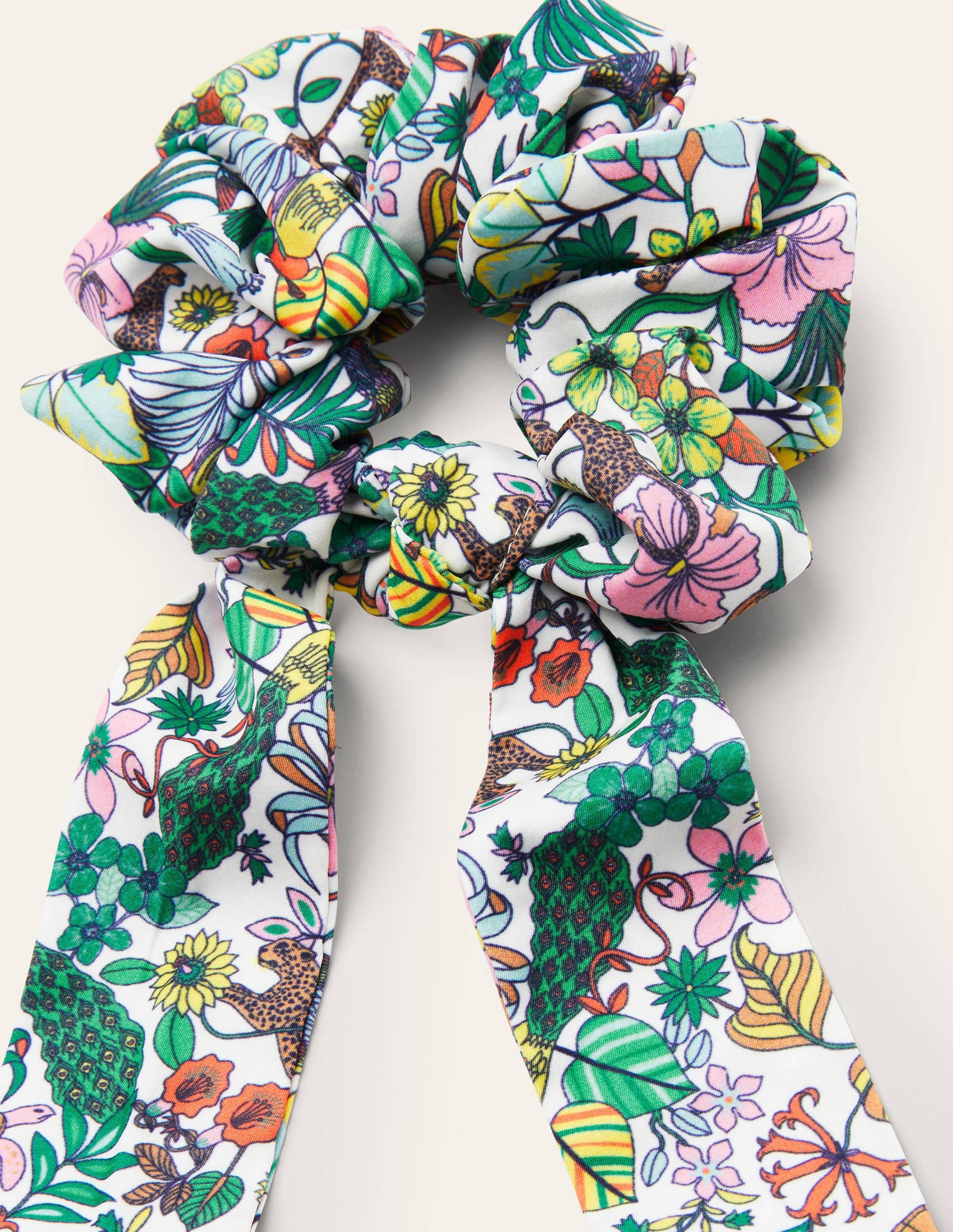 Scarf Hair Scrunchie-Multi, Exotic Paradise - Image 2
