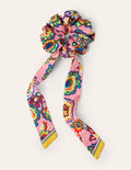 Scarf Hair Scrunchie-Azalea, Decorative Blooms