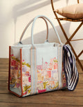 Tilda Canvas Tote Bag-Rainbow Village