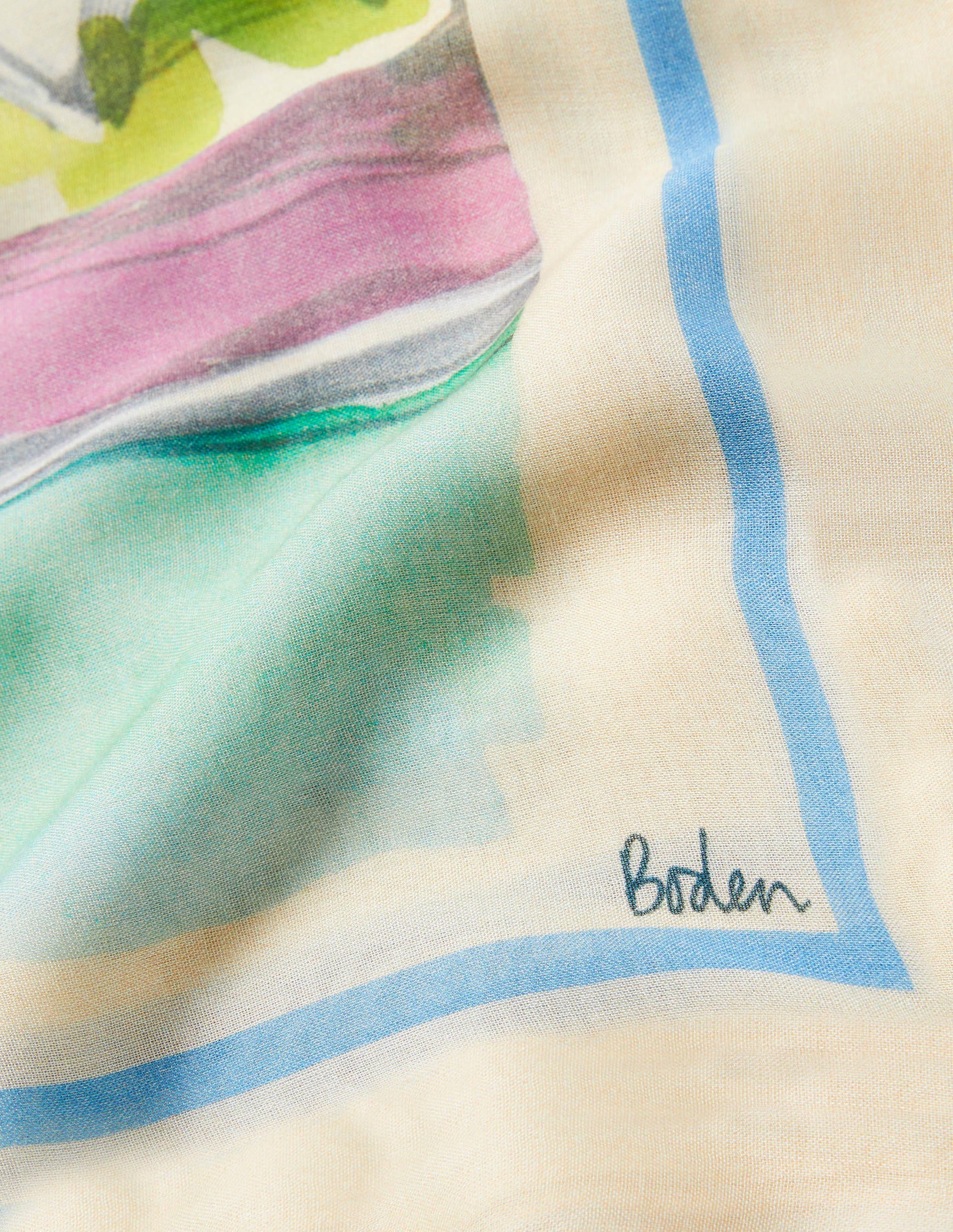 Printed Modal Scarf-Surf, Rainbow Village - Image 2