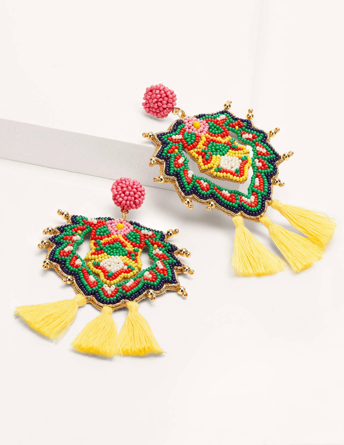 Beaded Earrings-Decorative Bloom