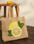 Soft Straw Bag-Lemon