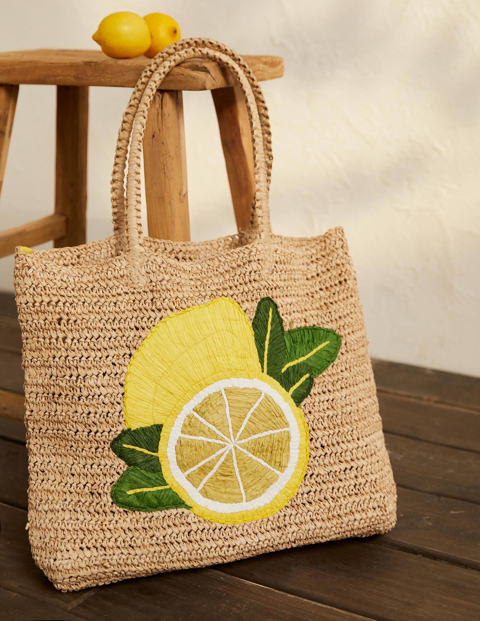 Soft Straw Bag-Lemon - Image 1