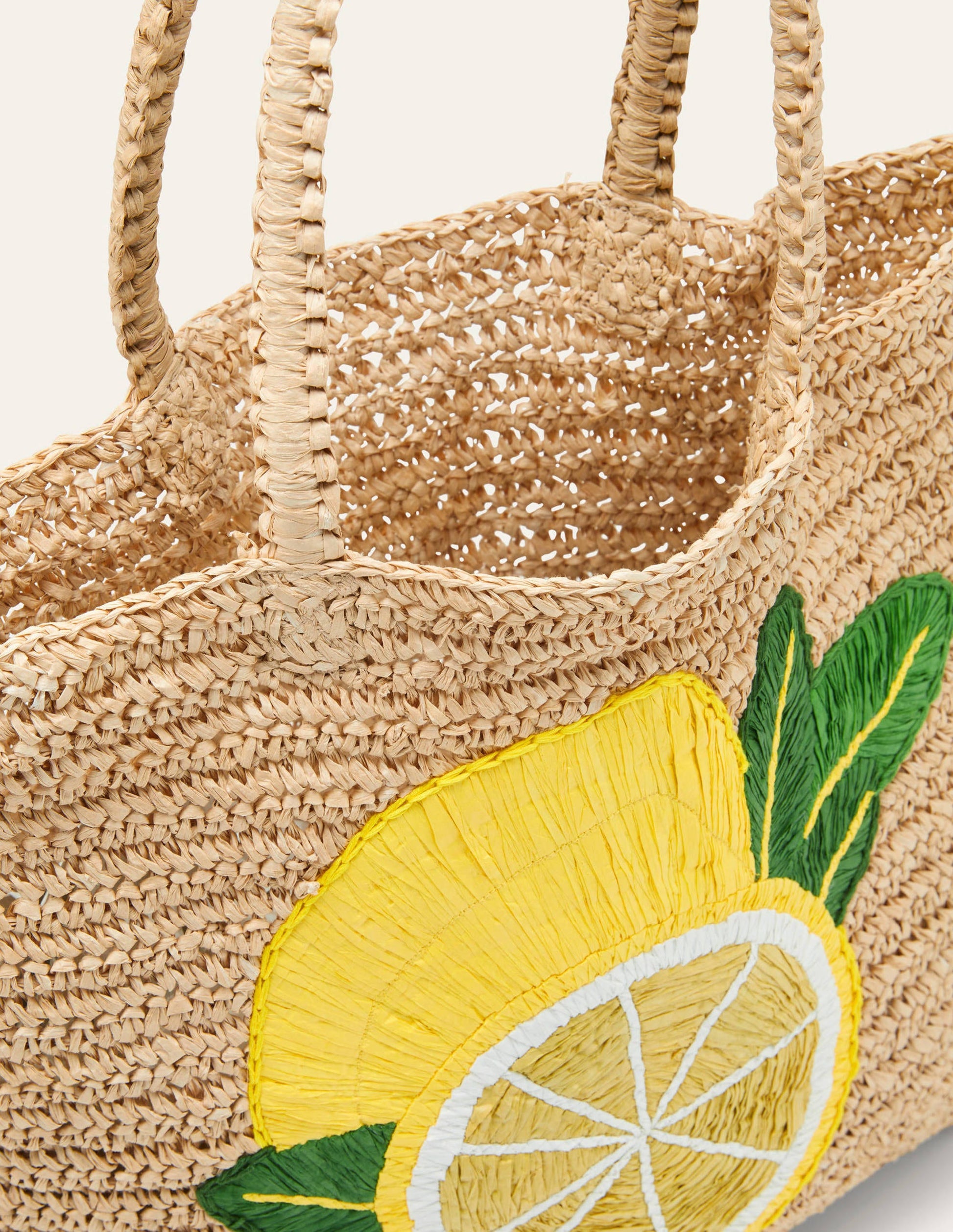 Soft Straw Bag-Lemon-2