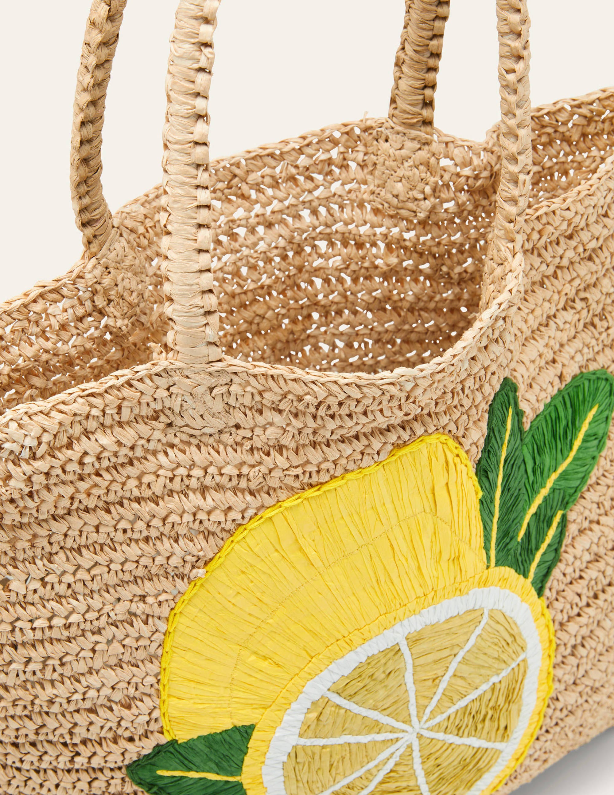 Soft Straw Bag-Lemon - Image 2